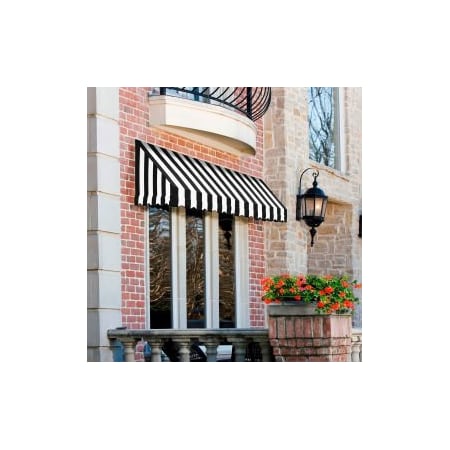 Awntech , Window/Entry Awning 3-3/8'W x 2'H x 3'D Black/White EF23-3KW